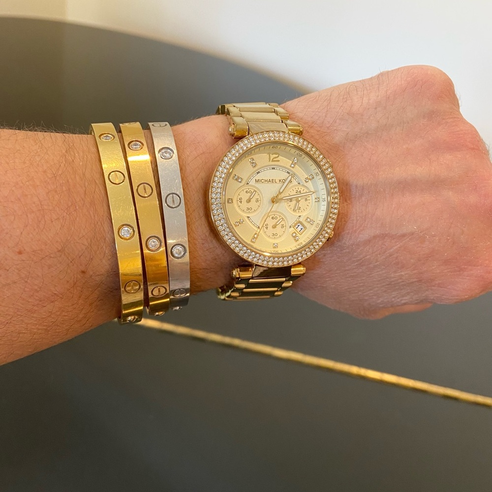 Authentic Michael Kors Gold Plated Chronograph Watch - Picture 10 of 17